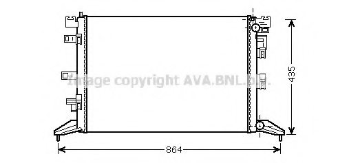 PRASCO RT2416 Radiator, engine cooling